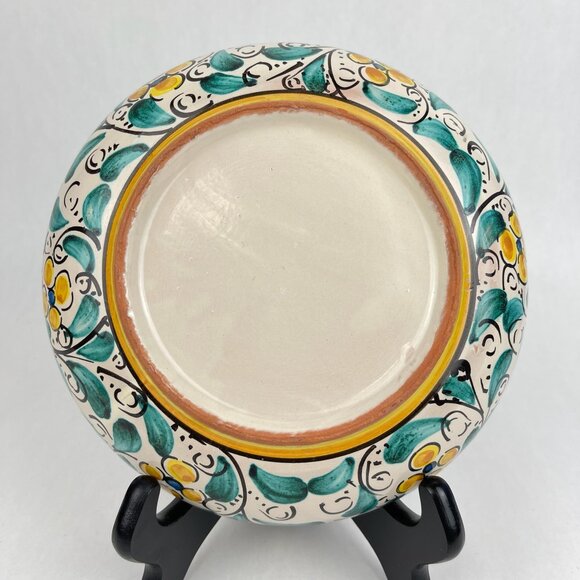 Vintage Hand Painted Italian Pottery Cereal Bowls Set of 3 - Picture 4 of 12